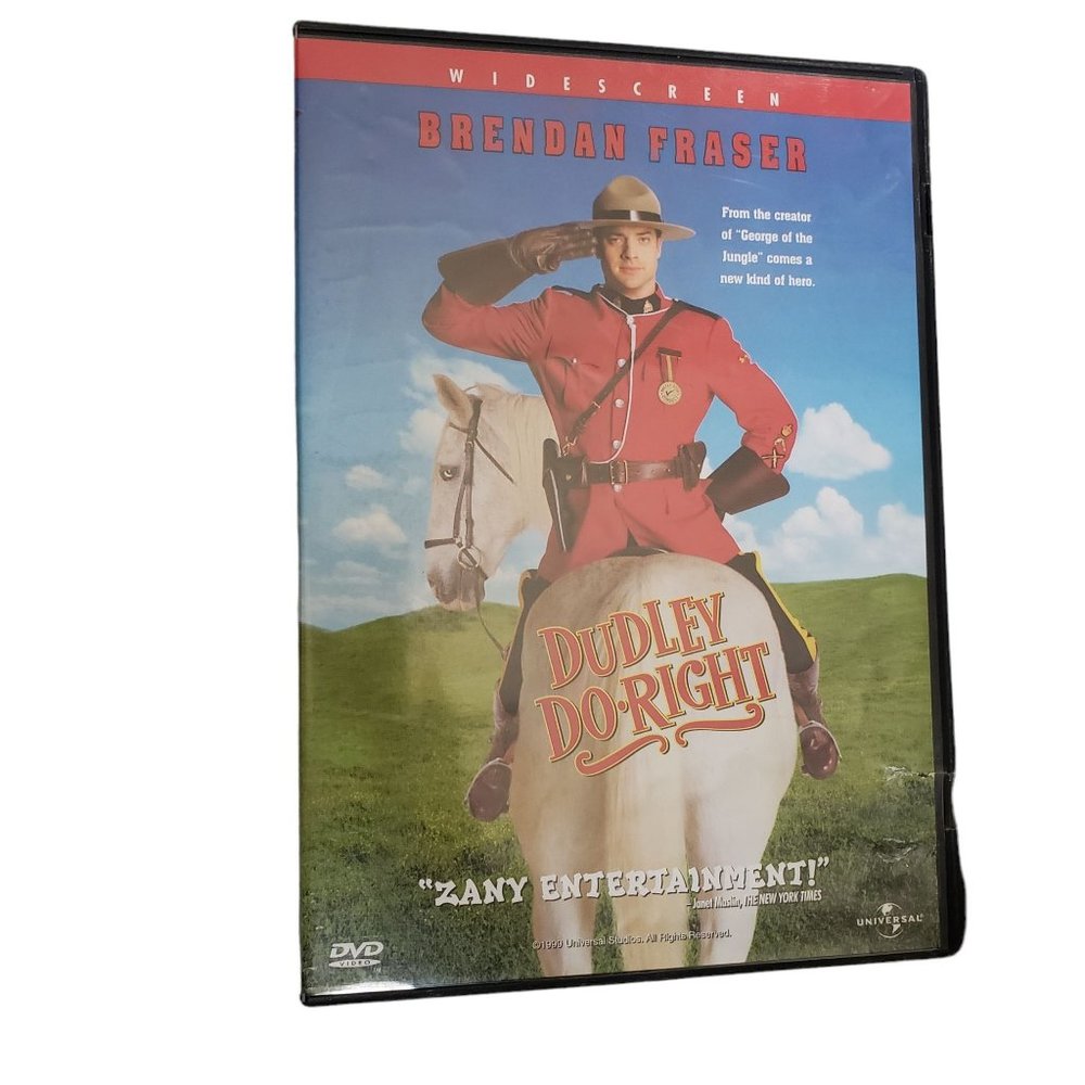 Dudley Do-Right DVD, Rated PG, Brendan Fraser and Sarah Jessica Parker